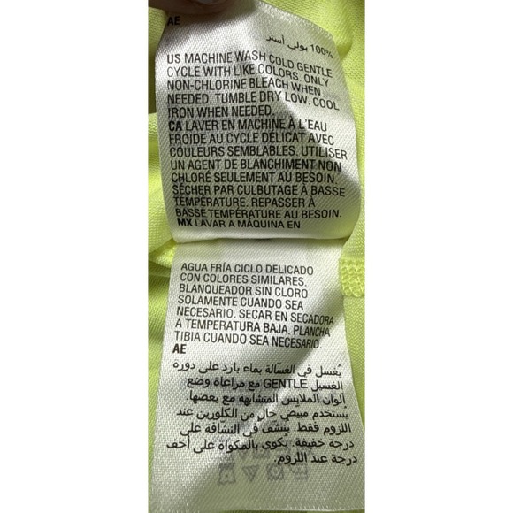 NWT ID Ideology Plus Size Solid Essentials Active Tee Neon Yellow Size 2X - Picture 8 of 10